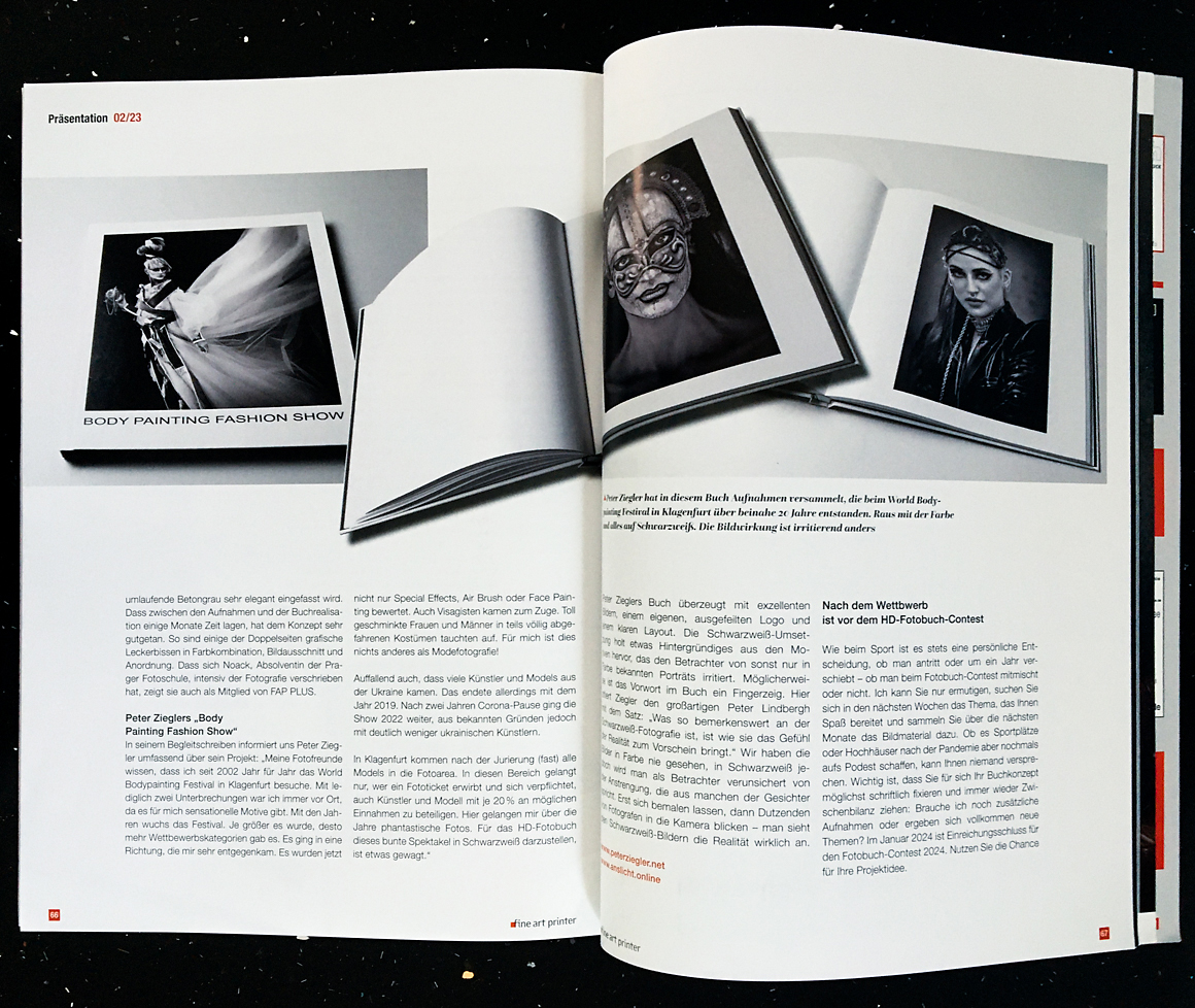 Mein Buch im fine art printer Magazin