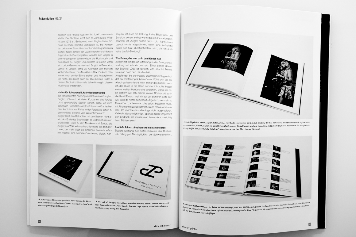 Mein Buch im fine art printer Magazin